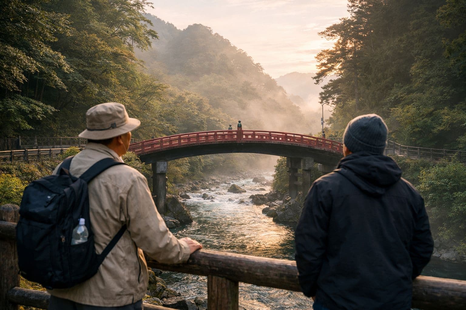 Scenic view of Kegon Falls in Nikko, Japan