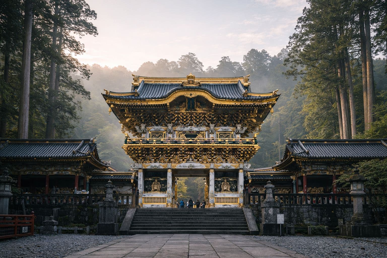 A picturesque view of Toshogu Shrine in Nikko, Japan